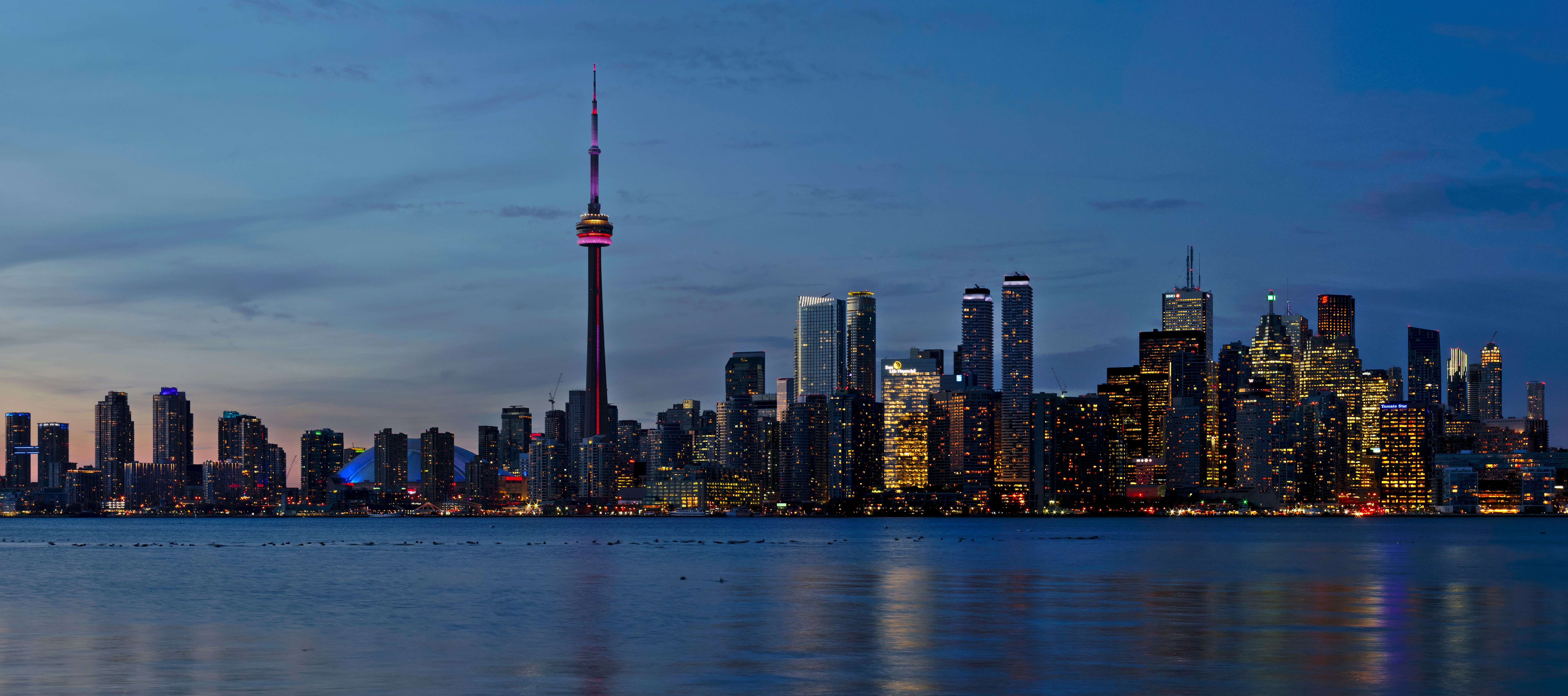 Toronto skyline at night